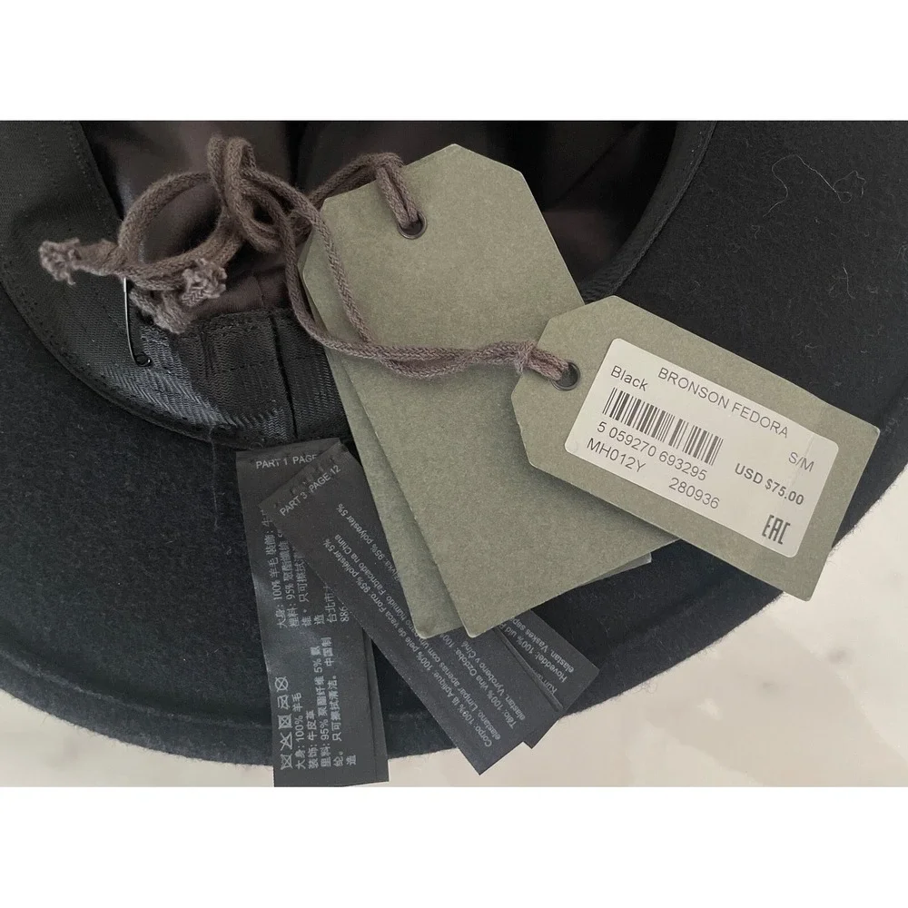 AllSaints Bronson Fedora Size S/M, Wide Brim, NWT‎